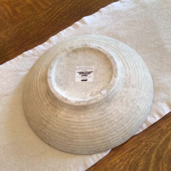 Stoneware Light Gray Decorative Bowl 2.9" h x 12.25" w x12.25" d - Picture 5 of 6